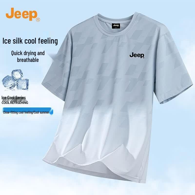 JEEP Men s Ice Silk Cooling Short Sleeve T-Shirt 2XL