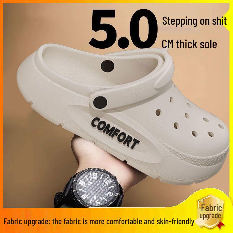 Lightweight Perforated Shoes for Couples, Anti Slip Summer Sandals, Durable for Outdoor Driving for Both Men and Women.