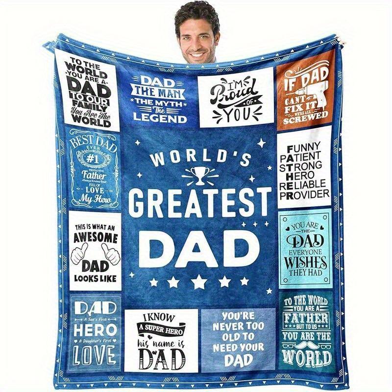 Father Blanket Gift, Father S Day Gift, the World S Best Father Blanket for Boys and Girls-Christmas Birthday Gift, New Father G 130x150cm