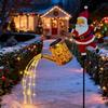 Solar Lawn Santa Kettle Lights Solar LED Waterproof Decorations Christmas Garden Lawn Decorative Light for Holiday Party Church