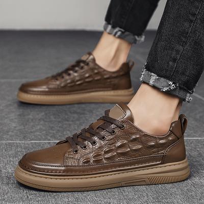 Crocodile Pattern Handmade Leather Casual Men Shoe Design Sneakers Man Leather Shoes Men Loafers Hot Sale Moccasins Driving Shoe