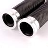 Karun Bike Clip Universal Motorcycle Clip Aluminum Bar End 22.2mm CNC Hand Grip Left and Right Set (Silver)