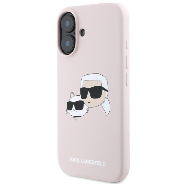 Karl Lagerfeld KLHMP16SSKCHPPLP iPhone16 6.1" pink/pink hardcase Silicone Double Heads Print MagSafe