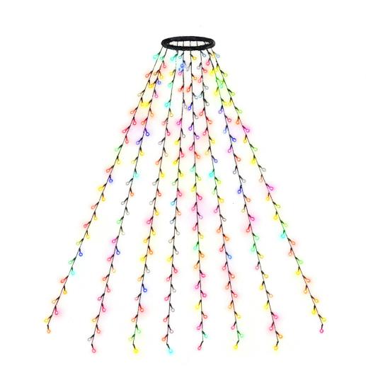 

Рождественская светодиодная гирлянда с функцией памяти, 8 режимов, звезда-верхушка, водонепроницаемая, питание от USB, огни для рождественской елки 1.5M Colorful Light