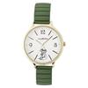 FIELD WORK Women's Analog Wristwatch MOM013-4 Moomin Characters Metal Band Cute for Commuting School Business Carving Accordion Snufkin Green