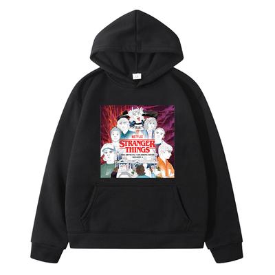Kawaii Hoodies Print Stranger Things Autumn Jacket Boys Pullover Anime Hoodie Fleece Sweatshirt Y2k Sudadera Kids Clothes Girls
