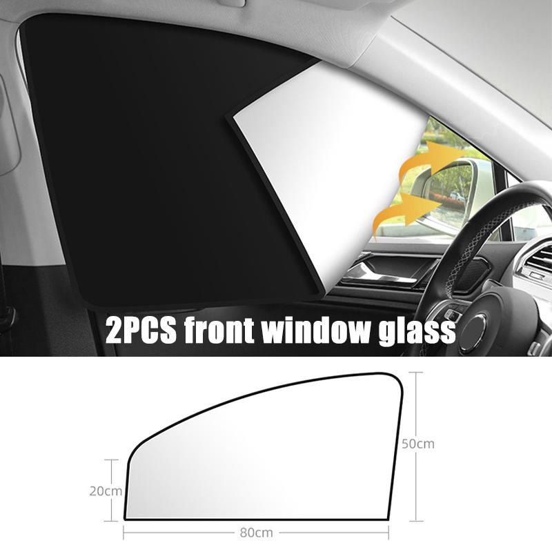 4 pieces of car side window sunshades, summer sunshades, UV reflective magnetic car privacy curtains