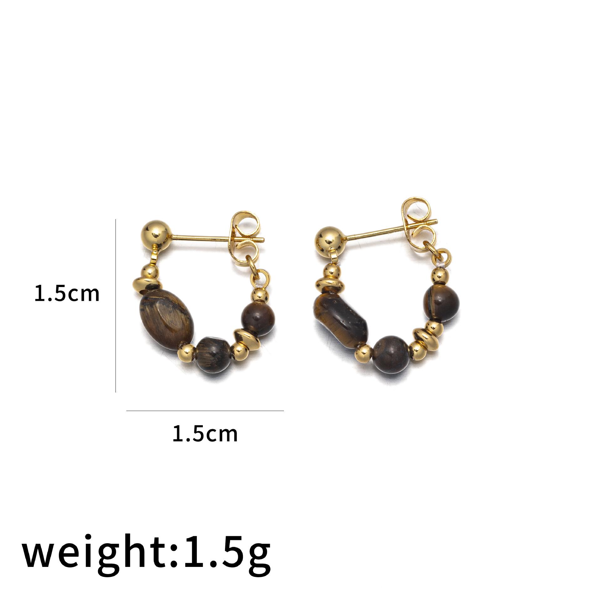 Ожерелье Meillard Niche Тигровый глаз 18к Титановая сталь: Универсальная цепочка-свитер класса люкс для женщин