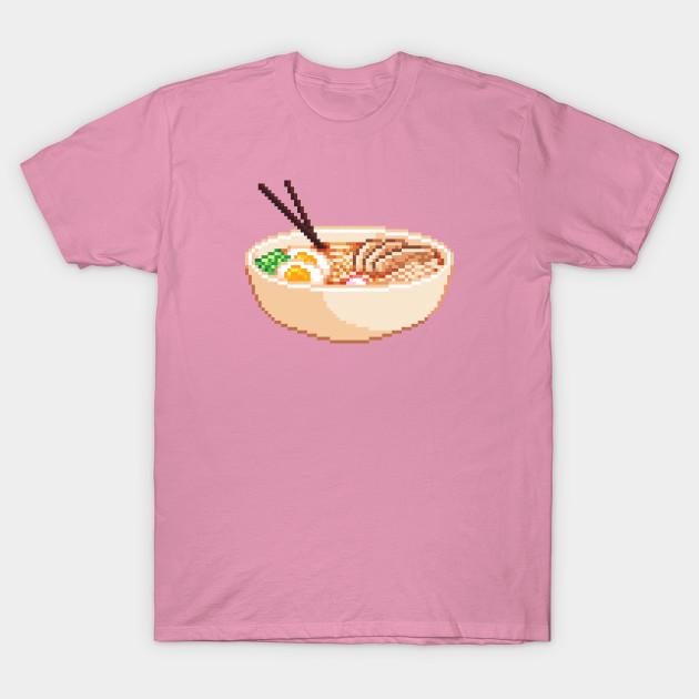 T Shirt Women Ramen Pixelart Harajuku Print Kawaii Tshirt Summer Short Sleeve Female T-Shirt Top Tee
