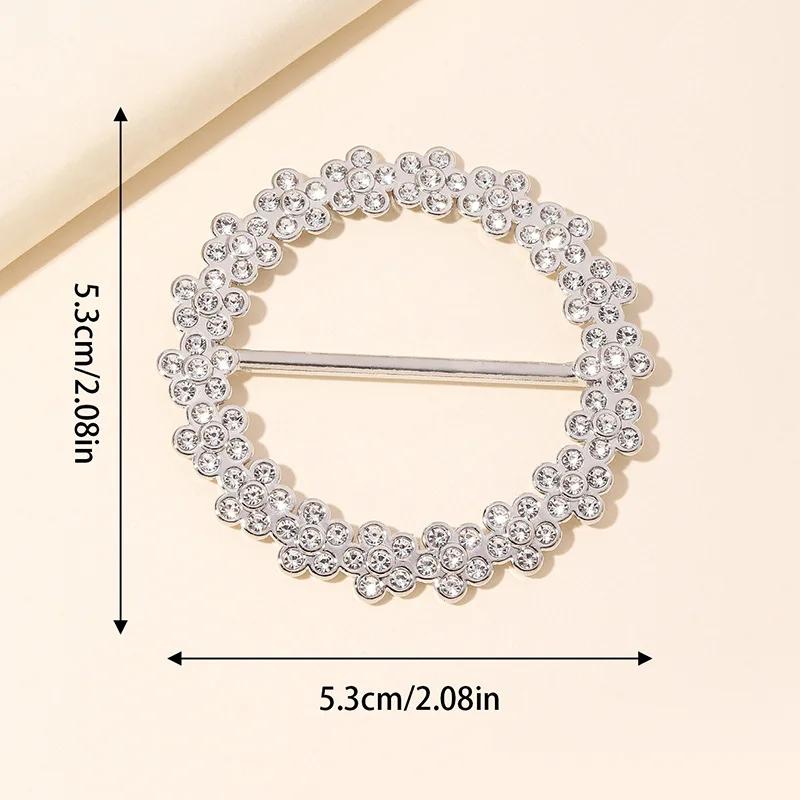 Cataramă multifuncțională din aliaj pentru eșarfă, rafinată, în formă japoneză, broșă de curea, cataramă pentru eșarfă cu diamante, la modă și versatilă