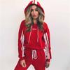 Women Casual Sweatshirt Sports Pants Hooded Cropped Sweatshirt