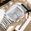 POEDAGAR Luxury Watch Waterproof Luminous Date Week Quartz Men's Watches Stainless Steel Fashion Square Men Watch