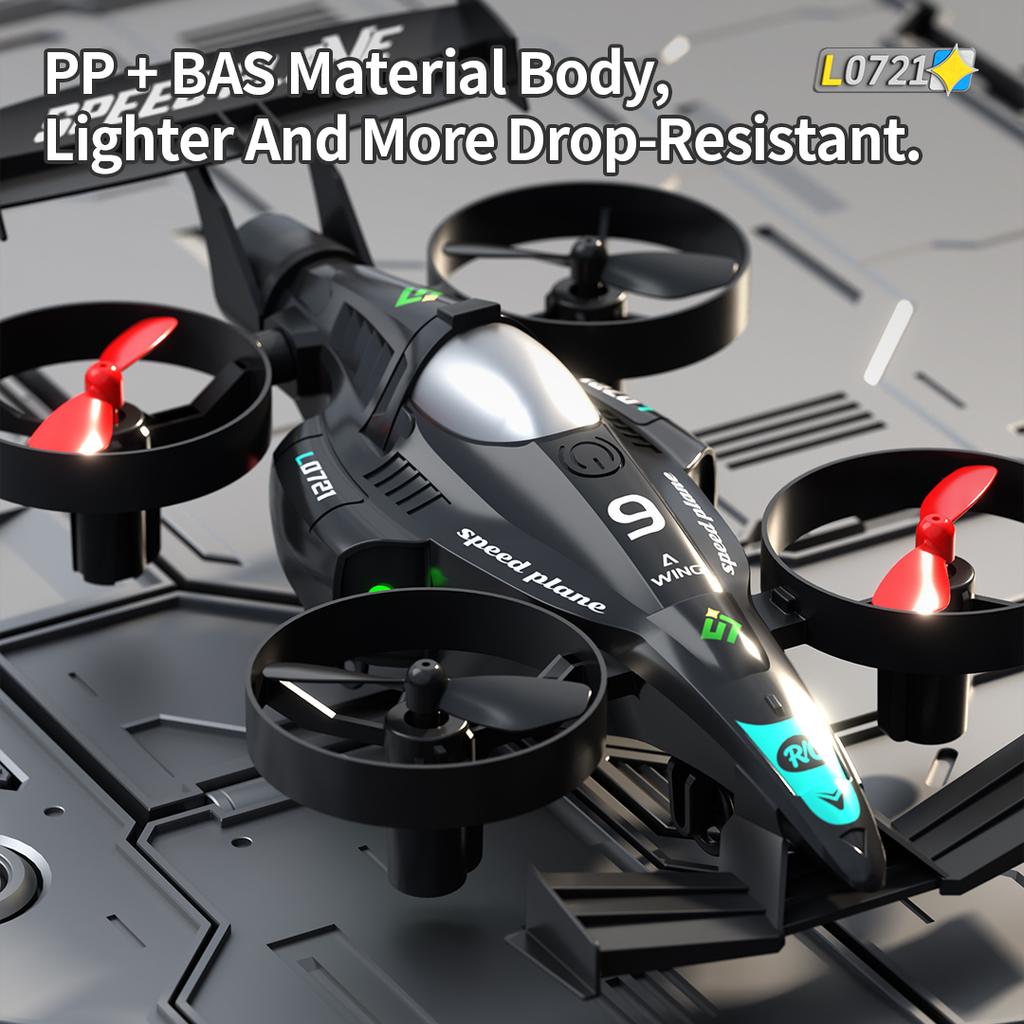 Professional L0721 2.4G HZ RC Aircraft Amphibious Remote Control Drift Car 360° Roll Land and Air Experience Speed Plane Dual Mode RC Car & Airplane