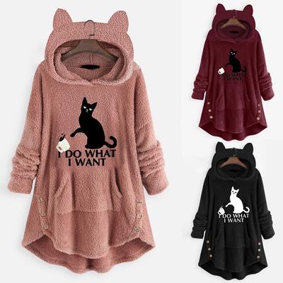 cat ear hoodie plus size
