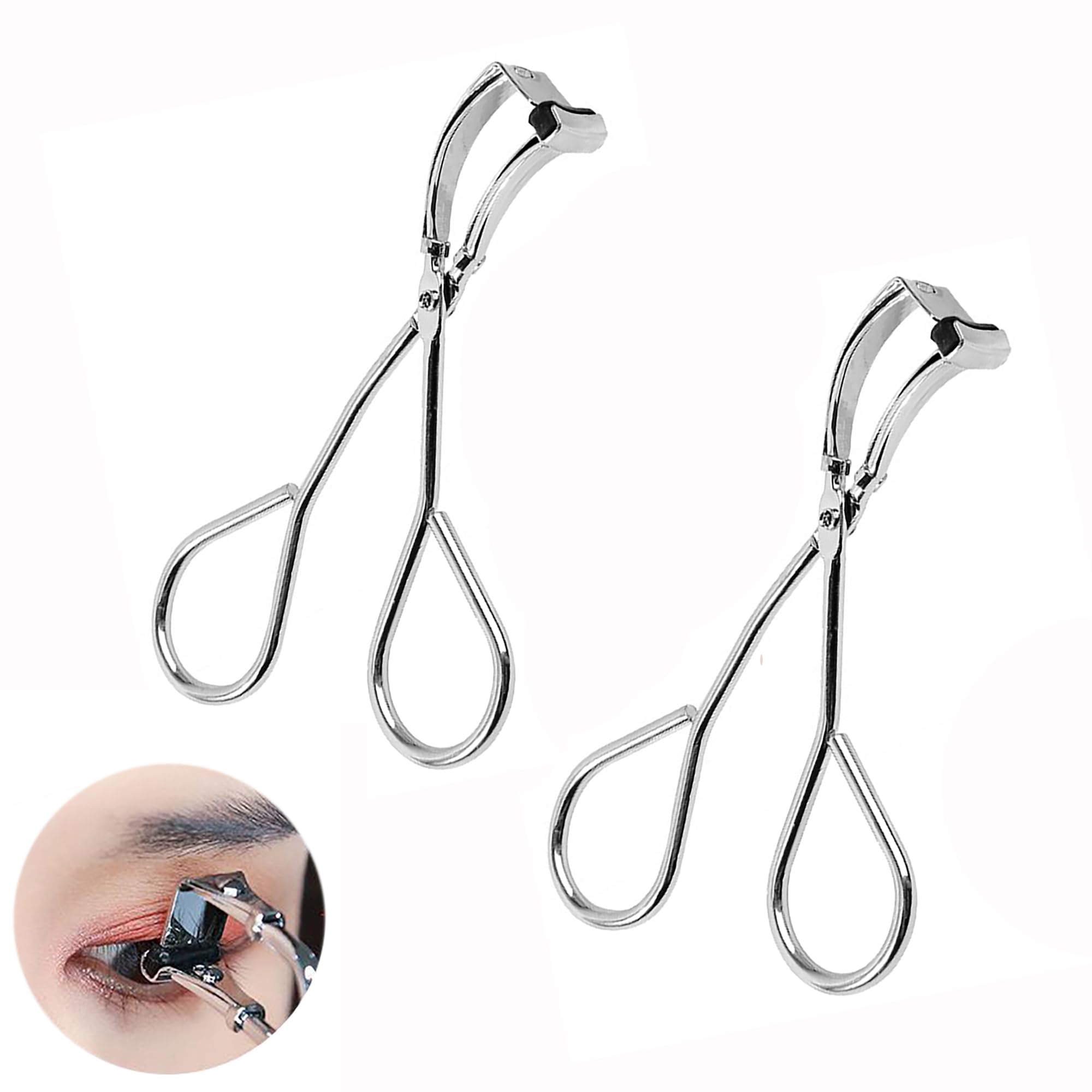 

Set of 2 Eyelash Curlers for Partial Provides a firm Easy to use and Durable and this eyelash curler is perfect for natural eye Made of stainless