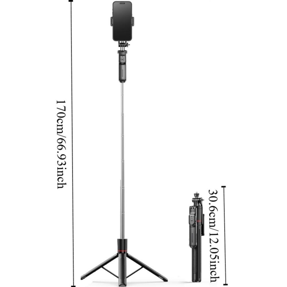 1.7m Bluetooth Selfie Stick 360° Rotating Selfie Stick Tripod  Live Broadcast