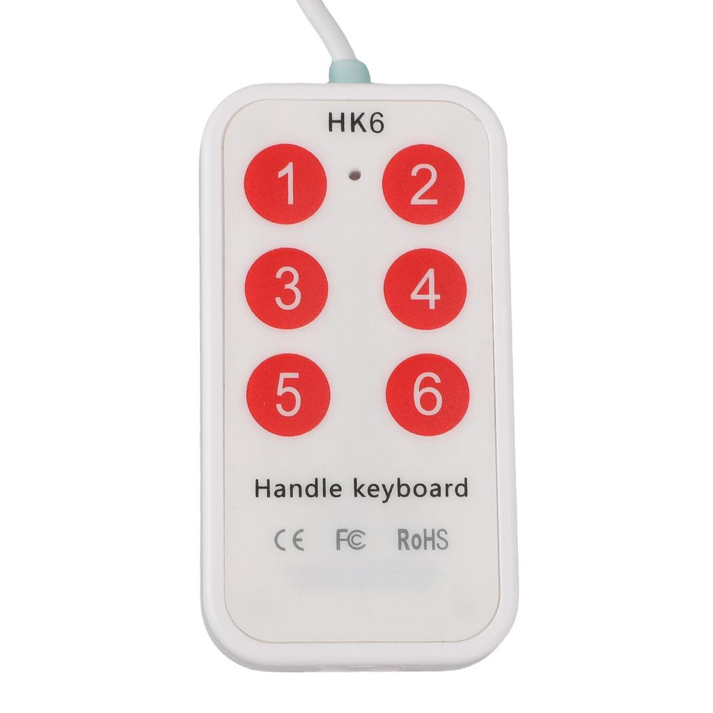 6 Keys Keyboard USB Plug and Play Multifunction Programmable Macro Keyboard for Gaming Work