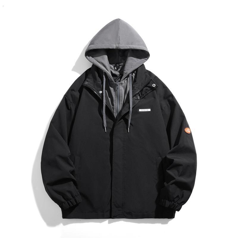 

Куртка мужская повседневная куртка новая осень все в стиле Гонконга мужская любовная куртка с капюшоном осенний тренчкот 4XL