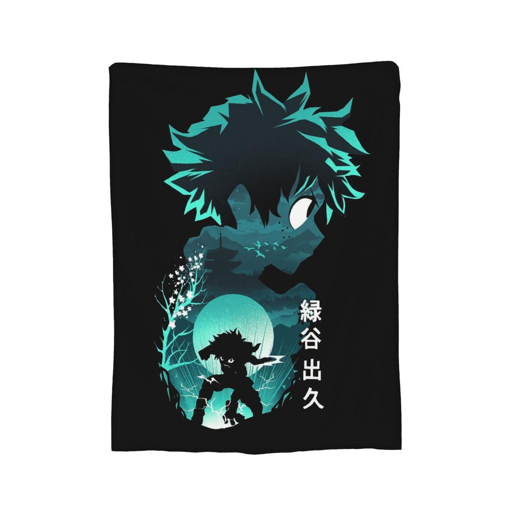 Himiko Toga Tribute Pattern Flannel Throw Blankets Boku No My Hero Academia Manga Blankets for Bedding Office Warm Quilt,