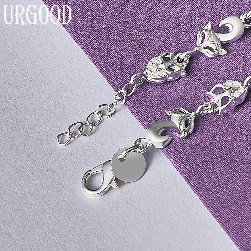 925 Sterling Silver Romantic AAA Zircon Bracelet Fashion Jewelry