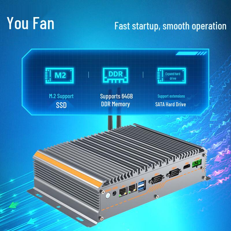YOUFAN Embedded Fanless Industrial Mini PC (CN Version)