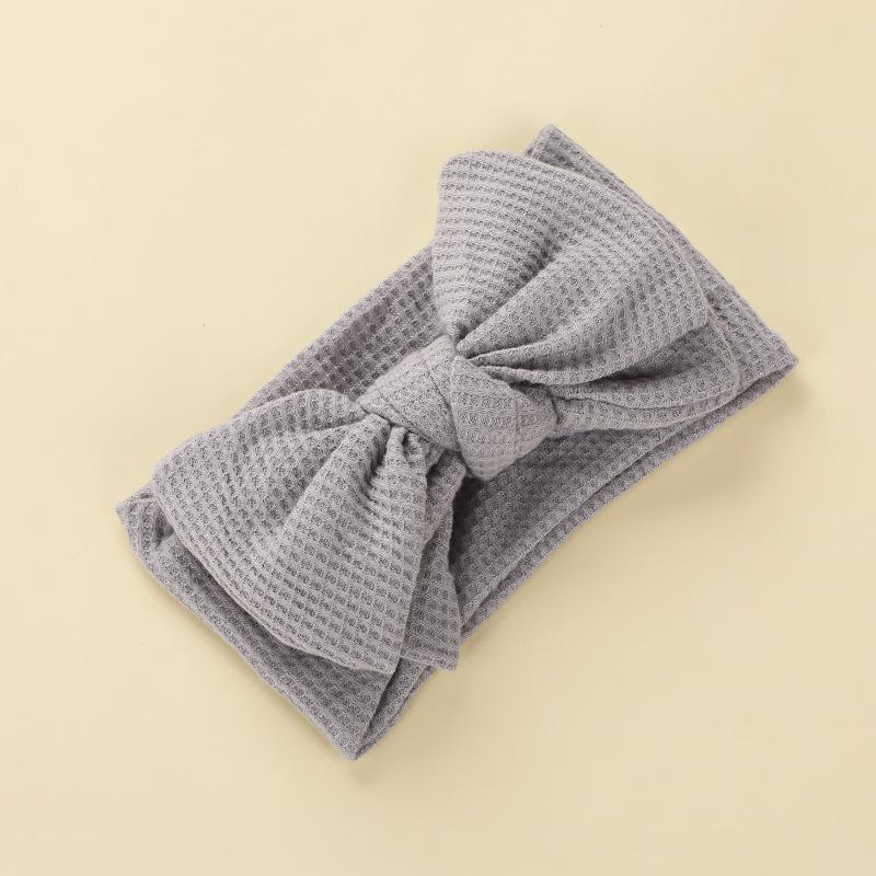 Doppellagiges großes Schleifen-Baby-Stirnband Neugeborene Baby-Mädchen Kinder Kopfschmuck Gestricktes Kinder-Haarband Turban Kopfbedeckung Haar-Accessoires