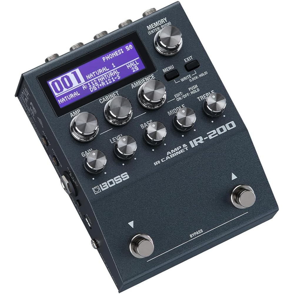 BOSS Boss Cabinet IR Pedal IR-200 Amp & Cabinet Processor Abundant Preamp Models Versatile Cabine...
