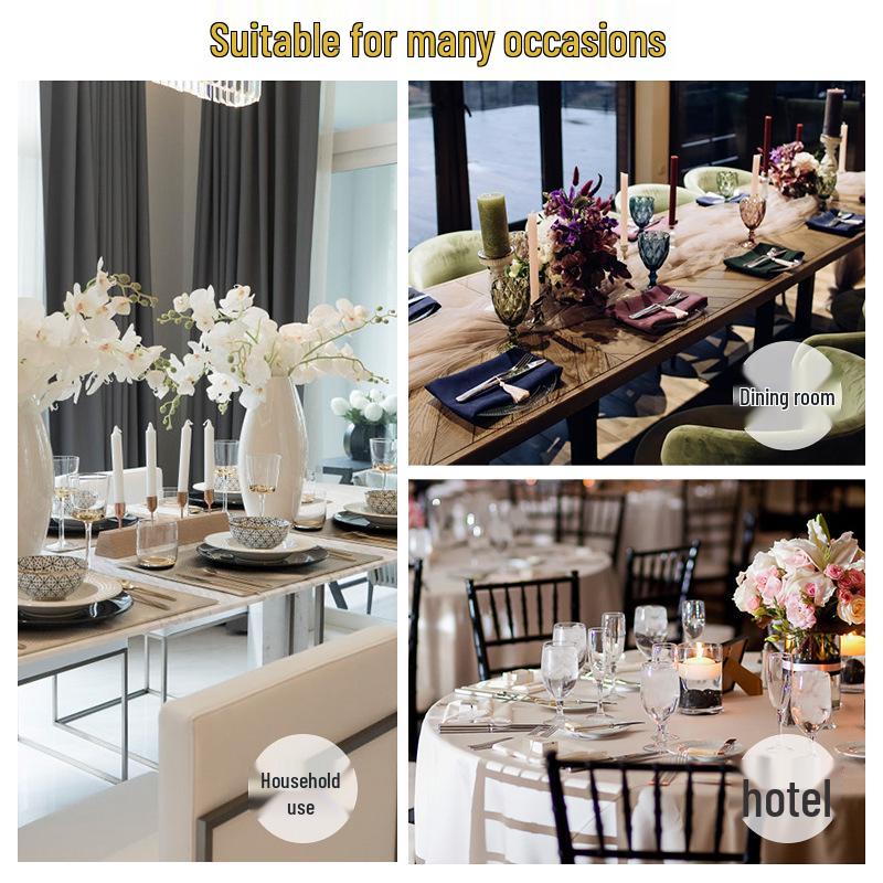 Pure Solid Color Hotel Restaurant Napkin - Red, White, Blue Flower Folded Design