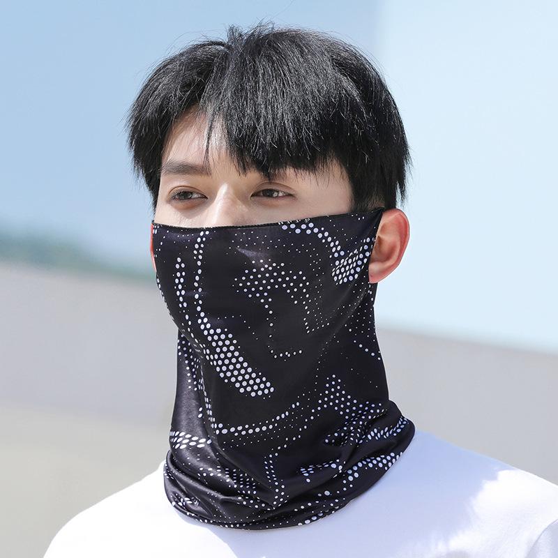 Unisex UV Protection Breathable Face Mask & Neck Gaiter with Ear Loops for Summer Cycling