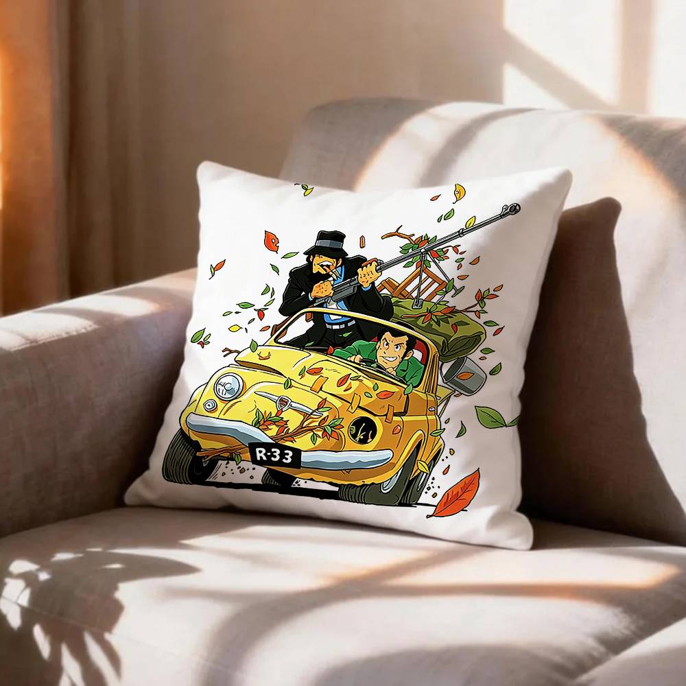 COOL LLupin the Third Pillow Case Pattern Printed Pillowcase For Living Room Sofa Cushion Cover