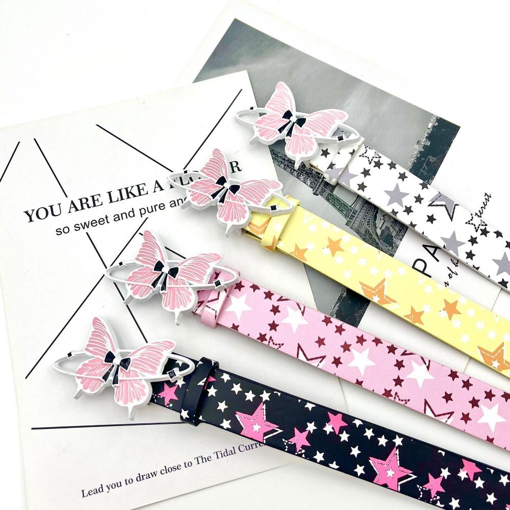 Alloy Fashion Belt Star Pattern Waist Strap Trendy Dress Belt Party Occasion