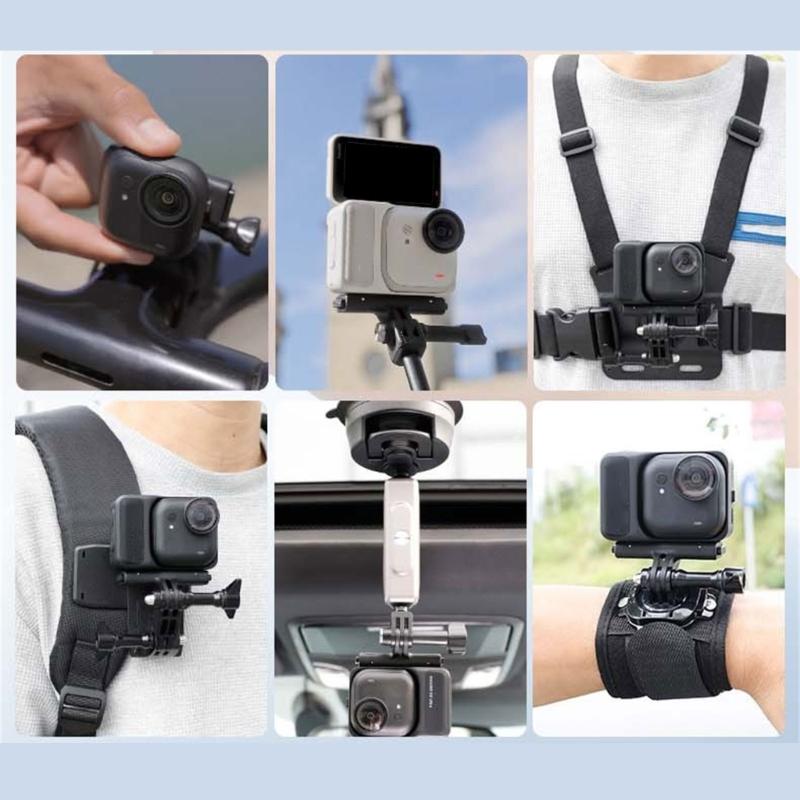 Compactly Magnetic Quick Release Mount Base For GOUltra Action Cameras Secure Durability Aluminum Alloy ABS Two-claw Design