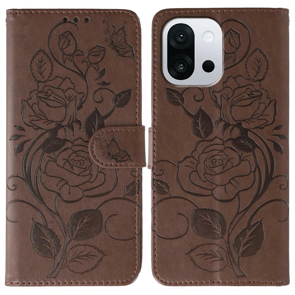 For OnePlus 13T 5G Case Wallet Stand Imprinted Rose Butterfly PU Leather Phone Cover
