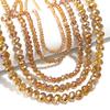 3/4/6/8/10mm Faceted Crystal Beads Gold Brown AB Glass Loose Beads For DIY Jewelry Making Handmade Bracelet Necklace Accessories