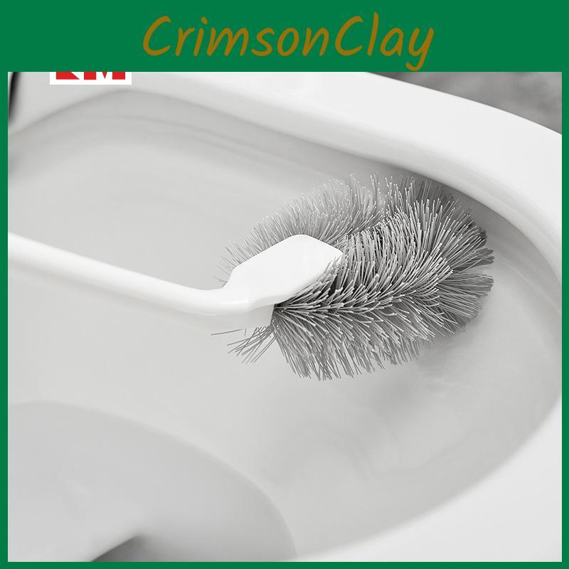 Brush Toilet With Long Handle For Bathroom Cleaning Plastic Wall Scrubber Mounted