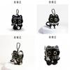 Punk Rock Black Cat Plush Toy With Guitar And Scarf For Teen Gift