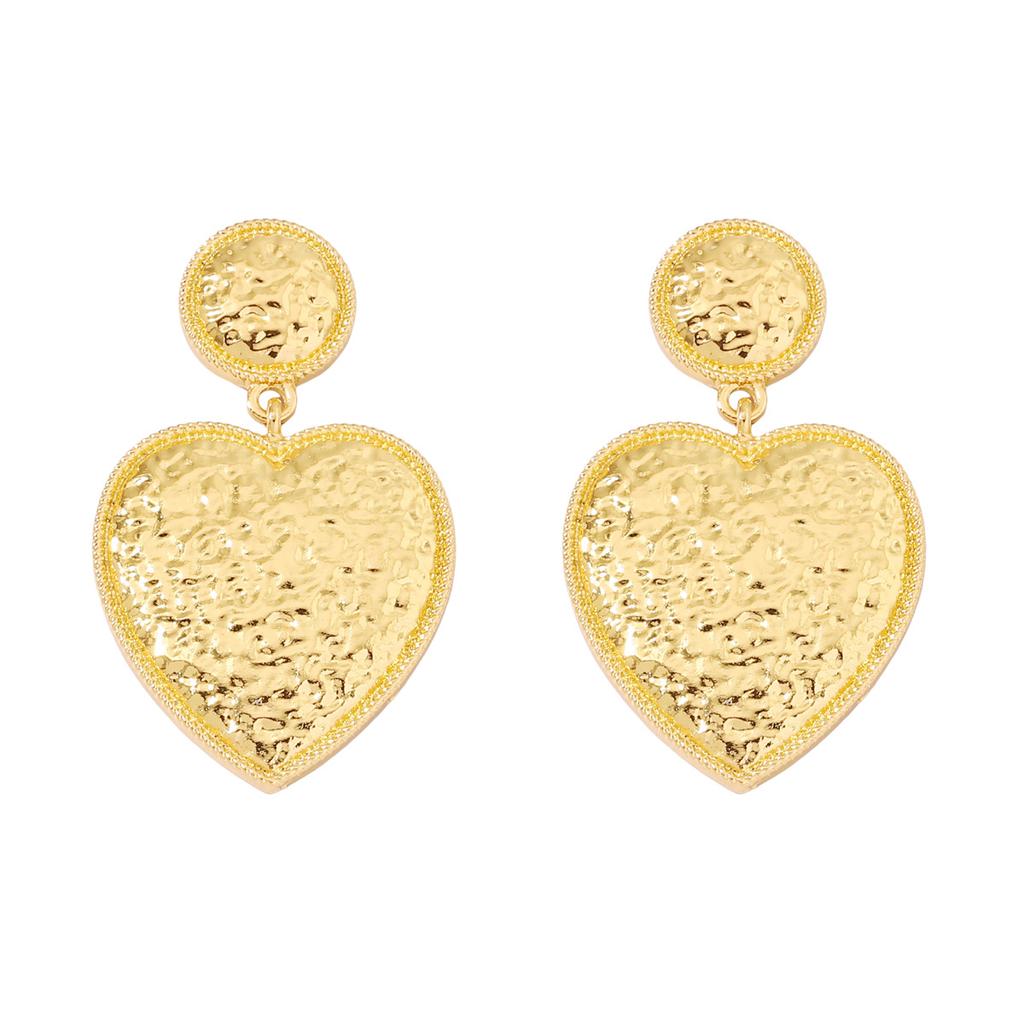 New Heart-shaped Alloy, Light Luxury, Versatile, Trendy and Fashionable Earrings for Women