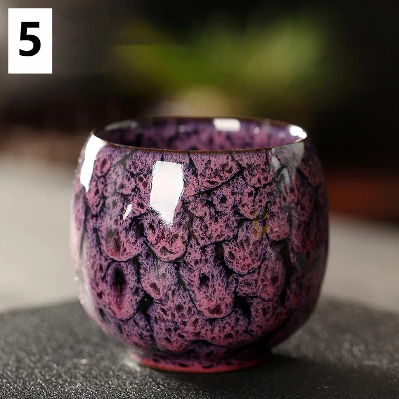 1PC Kiln Change Ceramic Cup Porcelain Kung Fu Tea Cups 110ml Drinkware Tableware Pottery Drinkware Tableware Coffee Mug Wine Mug