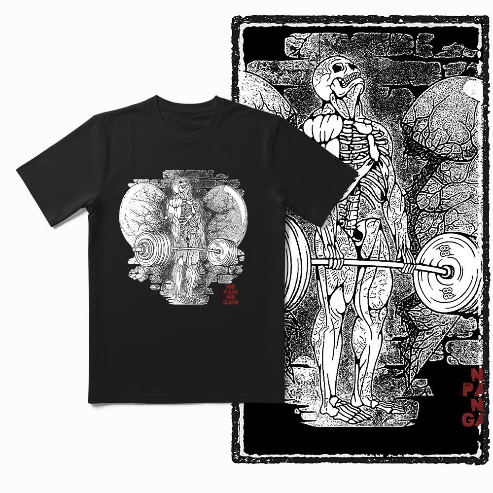 Coolmind YG Body Building Gym Cotton Exclusive Graphic Men T Shirt for Men Cotton Big Size Cool BLACK Men's Novelty Tee Shirt