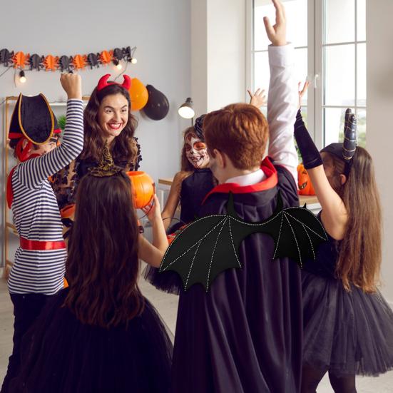 Gothic Bat Wing Unisex Strap-On Witch Dress Up Wing Halloween Party Bat Devil Wing for Cosplay Costume Accessories
