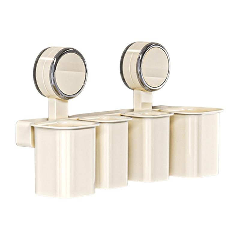 Functional Toothbrush Holder Suction Cup Easy Install Toothbrush Rack Organizers For Renters And Students Seeking Order