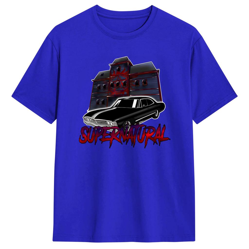 SupernaturAl Impala TShirt Summer Cotton T Shirts For Male Hip Hop Pattern Tshirt Short Sleeve Classic Tees