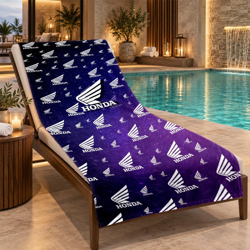 Strandtuch mit Honda Racing Design, Schnelltrocknendes leichtes Handtuch für Schwimmbad Reisen