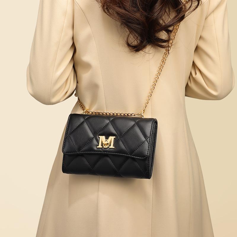 Bag Summer Women'S Bag Fashion Versatile Small Fragrant Style Rhombus Chain Bag Crossbody One Shoulder Underarm Bag