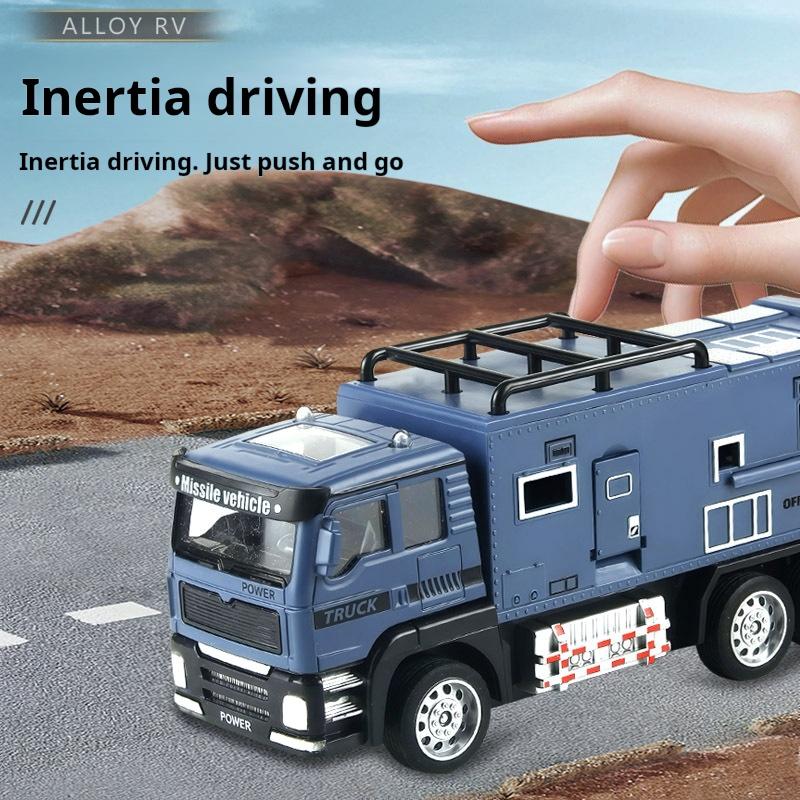 1/24 Maßstab Geländewagen Modell Miniatur Wohnmobil Spielzeug Metall Druckguss Türen Geöffnet Rückziehbar Campingwagen Modelle für Jungen
