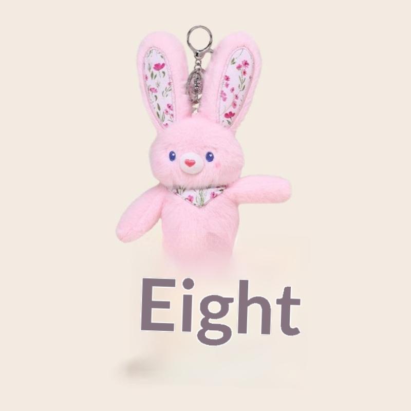 1Pcs Creative Ear Pulling Bunny Pendant 30Cm Cute Pull-Out Rabbit Plush Toy Keychain Bag Charm Decor Kids Stress Relief Gift