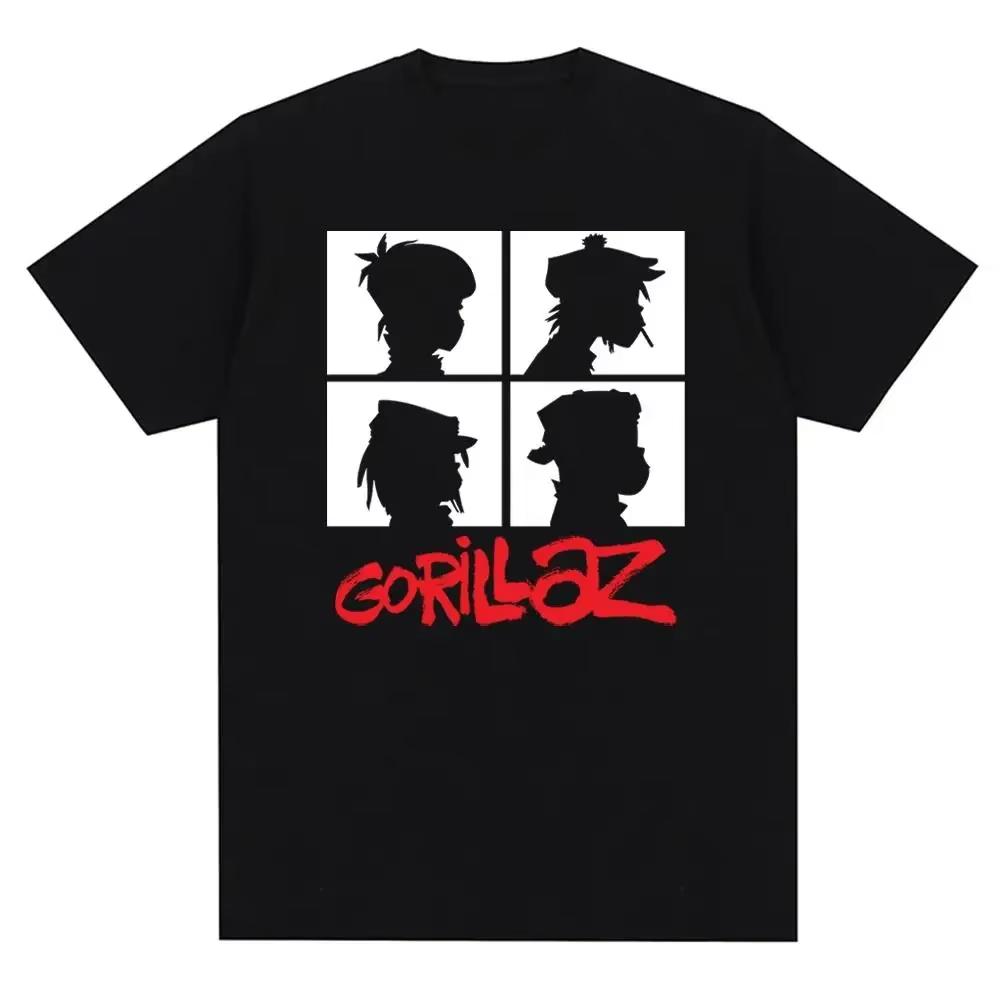 Music Band Gorillazs Punk Rock Tshirt Cotton Graphic Tee Unisex Unisex Summer Streetwear