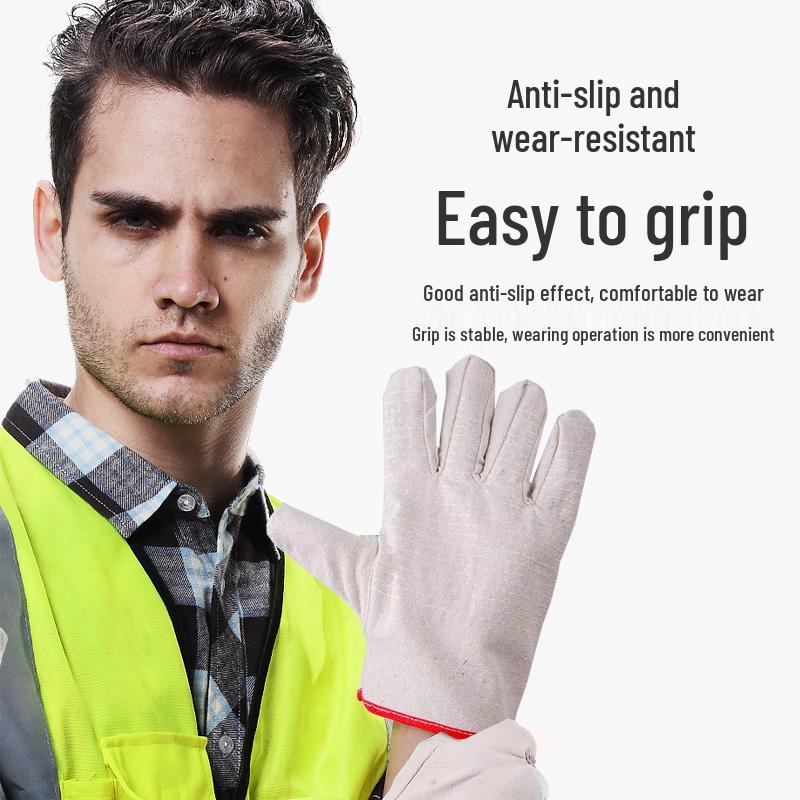 Hao An Xing 24-Strand Double-Layer Canvas Gloves for Welders - Wear-Resistant, Thickened Labor Protection