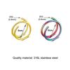 5/1pcs Stainless Steel Double Nose Hoop Ring Silver Color Spiral Nose Hoop Set for Women Men Nostril Piercing Jewelry