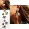 Unique Fashion Alloy Earrings With Rhinestones Stylish Women's Geometric Jewelry